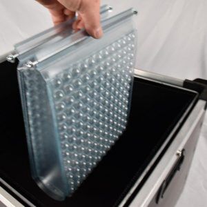Kleanstat gusseted pouch- suspends in tote to cushion PCBs -FOD free – ESD safe and permanent