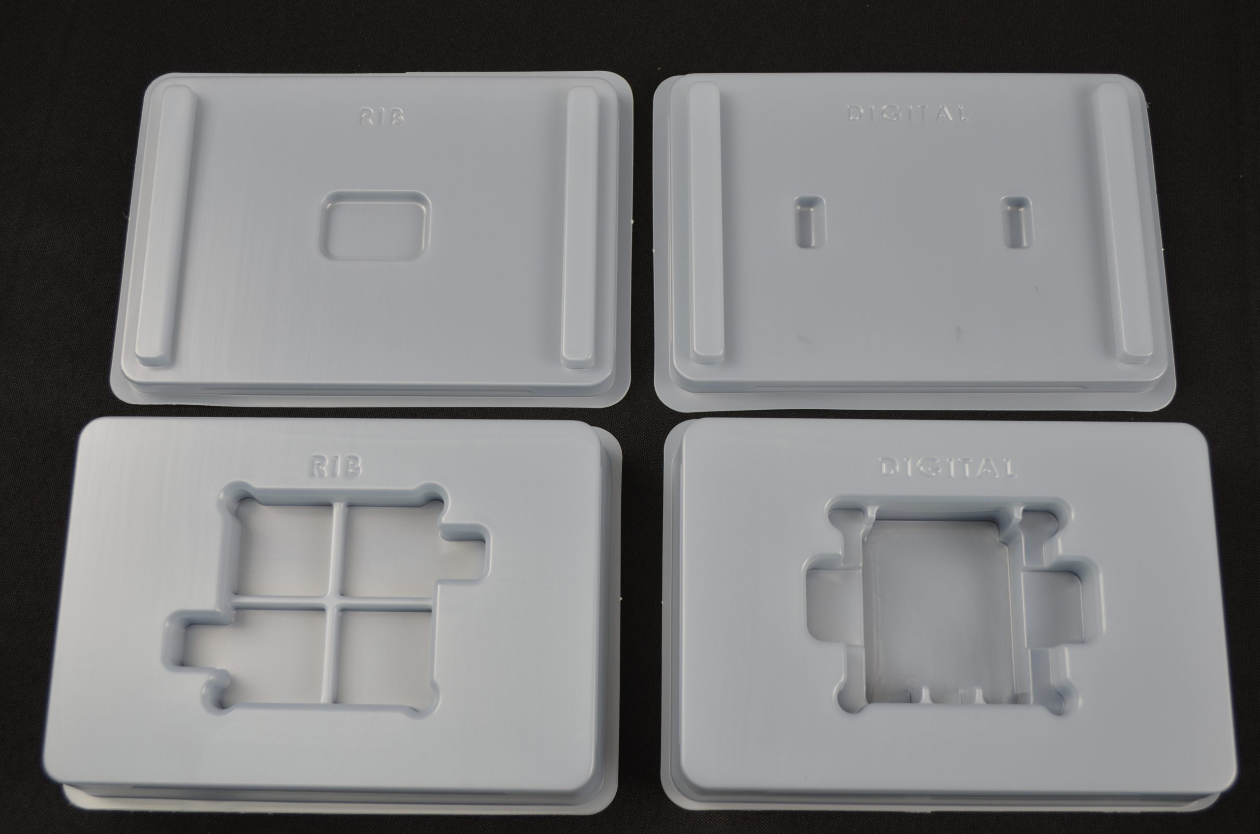 dissipative thermoformed component packaging- IPA cleanable and reusable