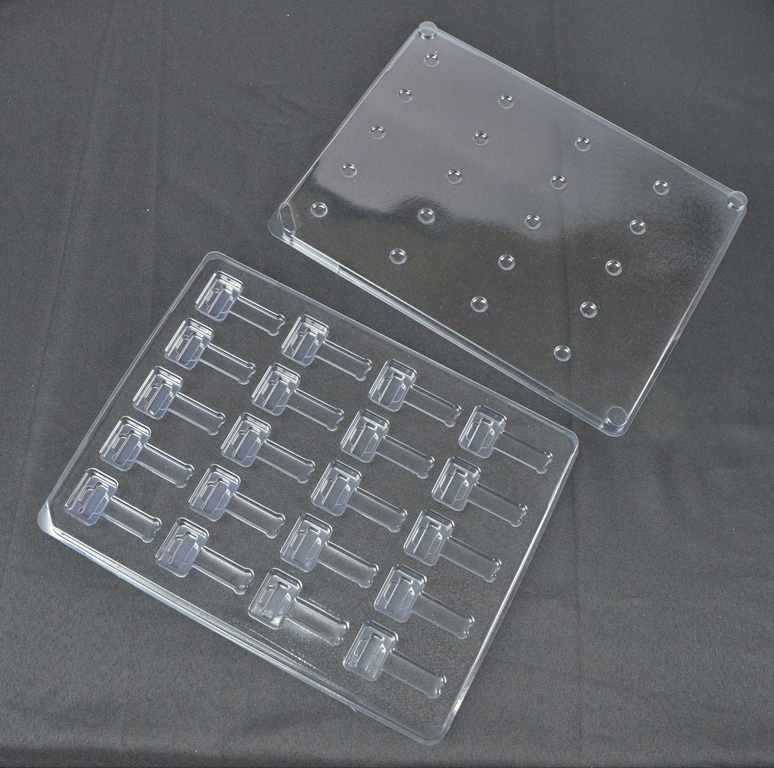 Static dissipative plastic tray and cover for small device shipping 